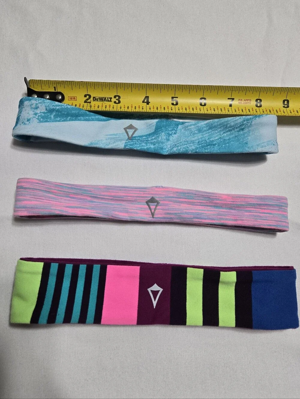 Ivivva Girl's Headbands Bundle Of 3 Blue Pink Colorful Reversible